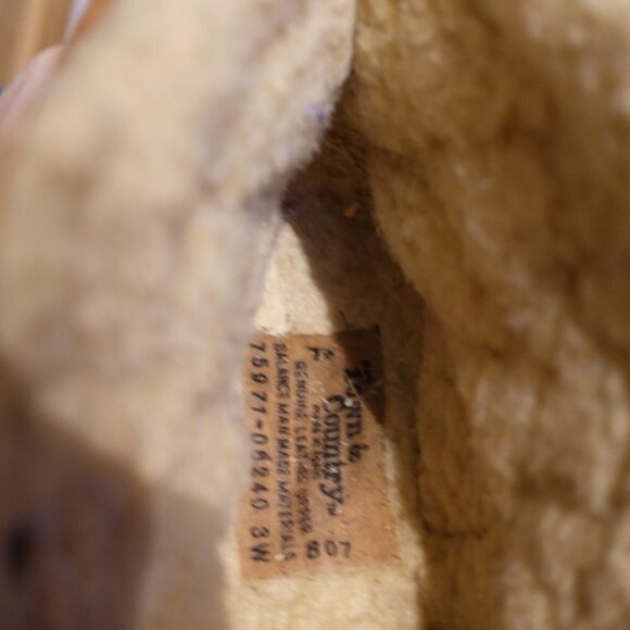 Vintage Leather Suede Town & Country Tan Ankle Boots Lace Up 7.5 Women's Booties - Picture 5 of 14